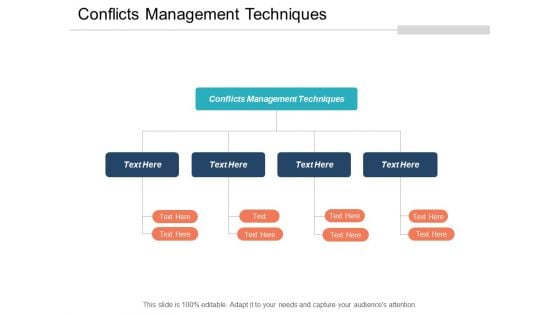 Conflicts Management Techniques Ppt PowerPoint Presentation Professional Information Cpb