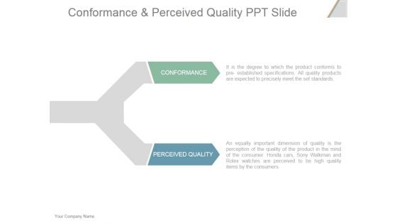 Conformance And Perceived Quality Ppt PowerPoint Presentation Slide Download