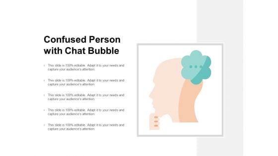 Confused Person With Chat Bubble Ppt PowerPoint Presentation Inspiration Master Slide