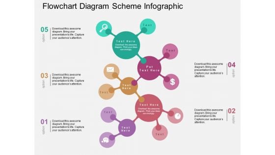 Connected Loops Network Illustration Powerpoint Template