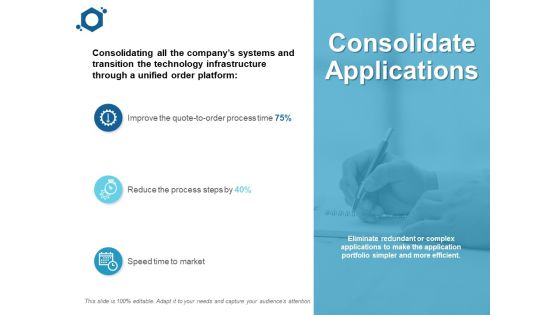 Consolidate Applications Ppt PowerPoint Presentation Ideas File Formats