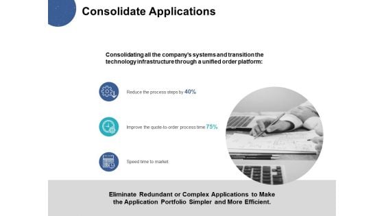 Consolidate Applications Ppt PowerPoint Presentation Styles Visual Aids