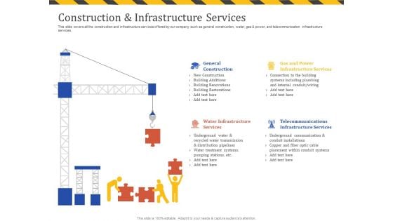 Construction Business Company Profile Construction And Infrastructure Services Inspiration PDF