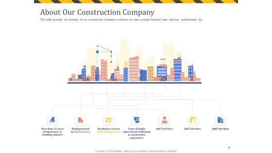 Construction Business Company Profile Ppt PowerPoint Presentation Complete Deck With Slides
