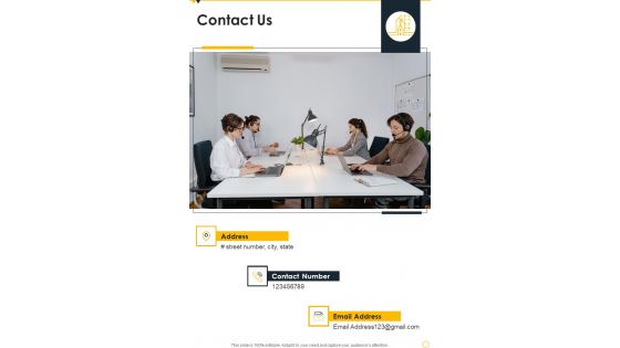 Construction Concept Blueprint Proposal Contact Us One Pager Sample Example Document Construction Concept Blueprint Proposal Contact Us One Pager Sample Example Document