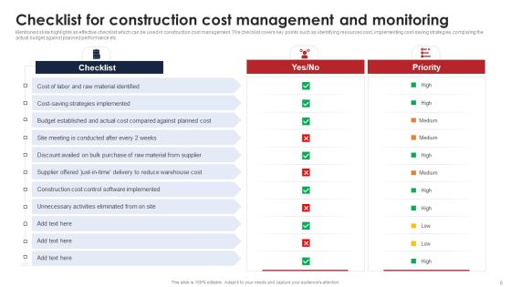 Construction Cost Management Ppt PowerPoint Presentation Complete Deck With Slides Slide08