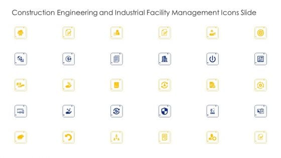 Construction Engineering And Industrial Facility Management Icons Slide Pictures PDF