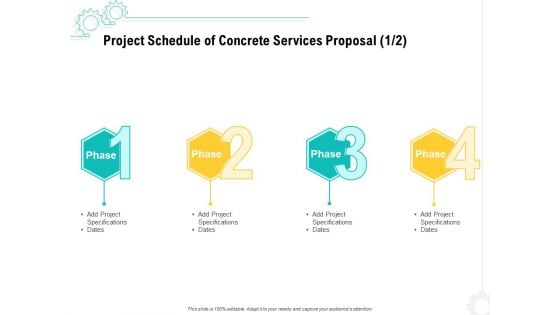 Construction Material Service Project Schedule Of Concrete Services Proposal Dates Professional PDF