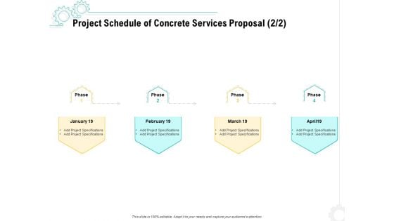 Construction Material Service Project Schedule Of Concrete Services Proposal Specifications Infographics PDF