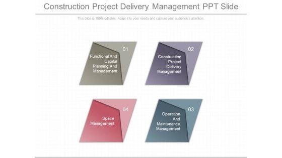 Construction Project Delivery Management Ppt Slide