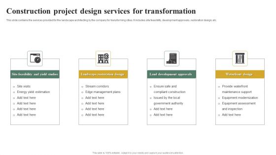 Construction Project Design Services For Transformation Topics PDF Construction Project Design Services For Transformation Topics PDF