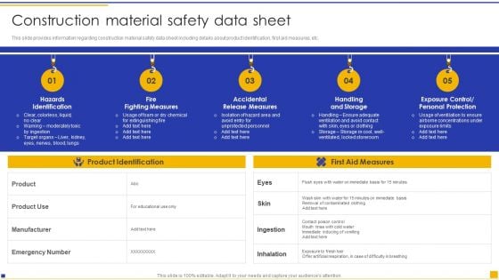 Construction Project Instructions Playbook Construction Material Safety Data Sheet Structure PDF Construction Project Instructions Playbook Construction Material Safety Data Sheet Structure PDF