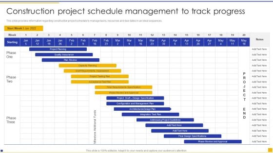 Construction Project Instructions Playbook Construction Project Schedule Management To Track Progress Formats PDF Construction Project Instructions Playbook Construction Project Schedule Management To Track Progress Formats PDF