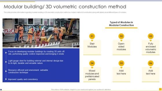 Construction Project Instructions Playbook Modular Building 3D Volumetric Construction Method Guidelines PDF