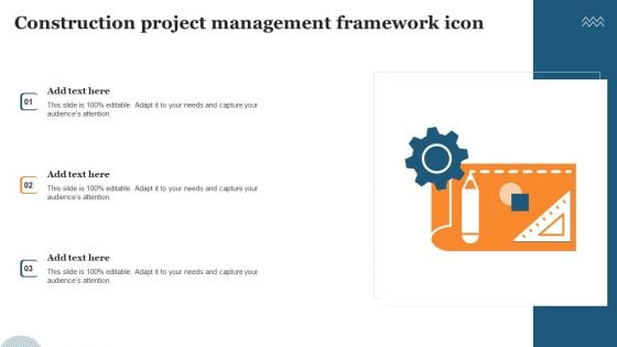 Construction Project Management Framework Icon Ppt Show Clipart PDF