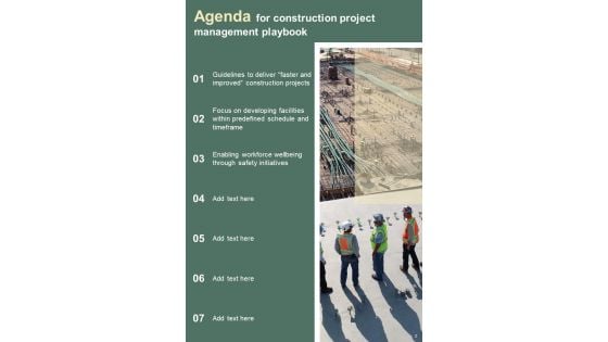 Construction Project Management Playbook Template