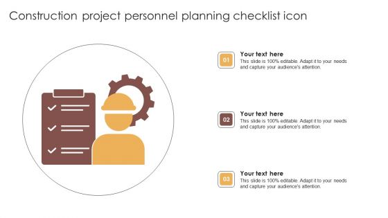 Construction Project Personnel Planning Checklist Icon Sample PDF