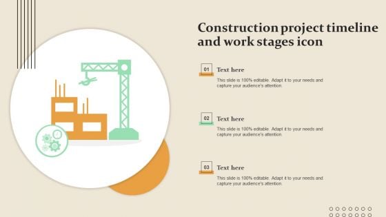 Construction Project Timeline And Work Stages Icon Structure PDF