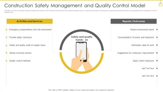 Construction Safety Management And Quality Control Model Mockup PDF