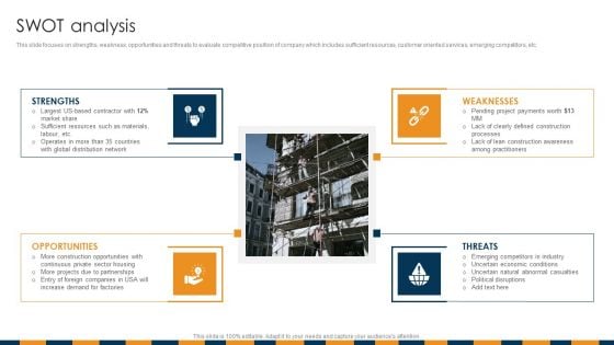 Construction Services Company Profile SWOT Analysis Information PDF