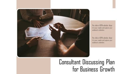 Consultant Discussing Plan For Business Growth Ppt PowerPoint Presentation Professional Slide Download PDF