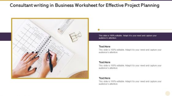 Consultant Writing In Business Worksheet For Effective Project Planning Elements PDF Consultant Writing In Business Worksheet For Effective Project Planning Elements PDF