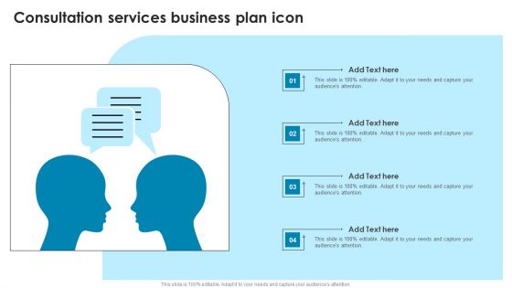 Consultation Services Business Plan Icon Professional PDF