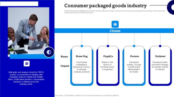 Consulting Firm Business Profile Consumer Packaged Goods Industry Sample PDF