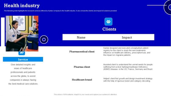 Consulting Firm Business Profile Health Industry Elements PDF