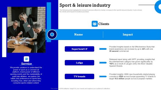 Consulting Firm Business Profile Sport And Leisure Industry Professional PDF