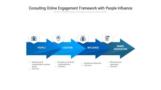 Consulting Online Engagement Framework With People Influence Ppt PowerPoint Presentation Professional Structure PDF