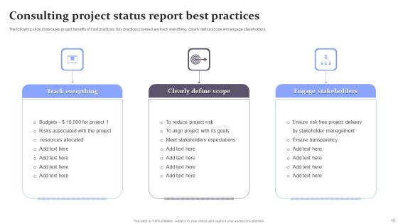 Consulting Project Status Report Ppt PowerPoint Presentation Complete With Slides Slide15