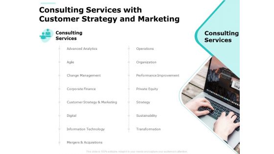 Consulting Services With Customer Strategy And Marketing Ppt PowerPoint Presentation Icon Introduction PDF