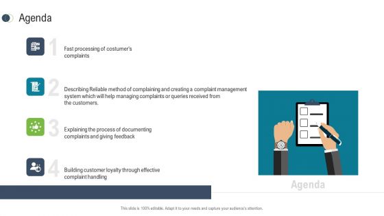 Consumer Complaint Procedure Agenda Ppt Styles Design Templates PDF