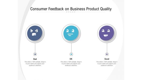 Consumer Feedback On Business Product Quality Ppt PowerPoint Presentation File Example Topics PDF