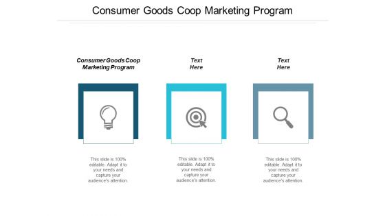 Consumer Goods Coop Marketing Program Ppt PowerPoint Presentation Professional Skills Cpb