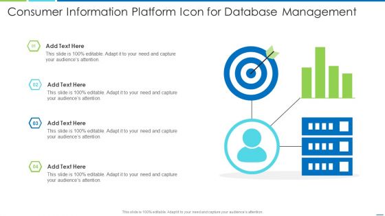 Consumer Information Platform Icon For Database Management Structure PDF