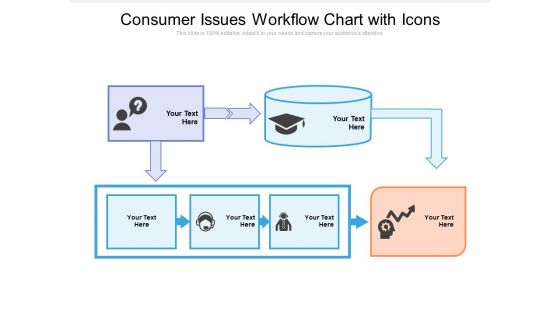 Consumer Issues Workflow Chart With Icons Ppt PowerPoint Presentation Summary File Formats PDF