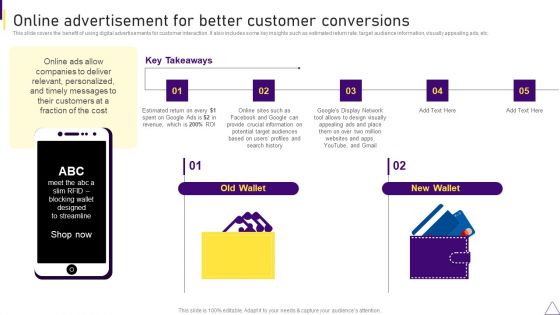 Consumer Journey Mapping Techniques Online Advertisement For Better Customer Conversions Brochure PDF