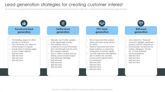 Consumer Lead Generation Process Lead Generation Strategies For Creating Customer Interest Themes PDF Consumer Lead Generation Process Lead Generation Strategies For Creating Customer Interest Themes PDF