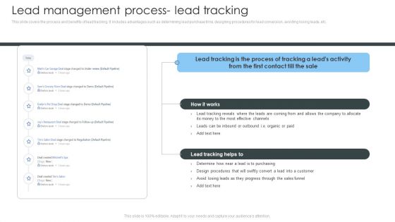 Consumer Lead Generation Process Lead Management Process Lead Tracking Designs PDF