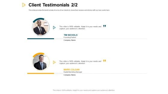 Consumer Lending Procedure Client Testimonials Ppt Gallery Background Images PDF