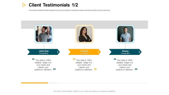 Consumer Lending Procedure Client Testimonials Teamwork Ppt Icon Files PDF