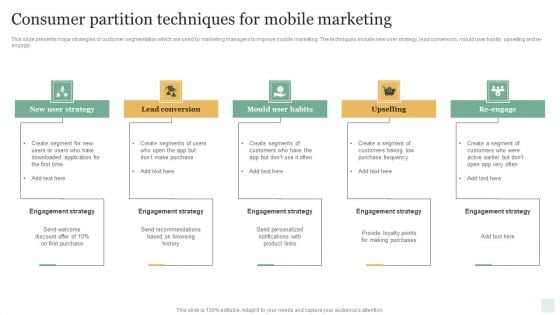 Consumer Partition Techniques For Mobile Marketing Download PDF