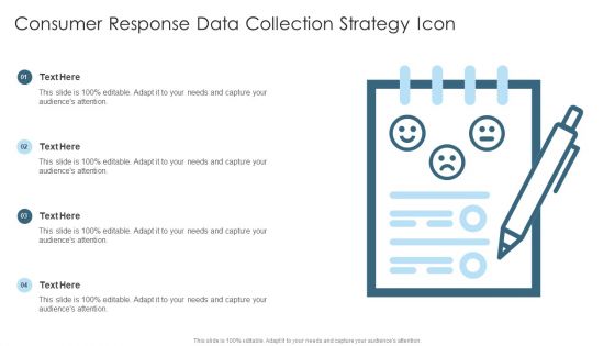 Consumer Response Data Collection Strategy Icon Slides PDF
