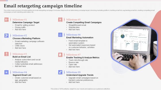 Consumer Retargeting Techniques Email Retargeting Campaign Timeline Portrait PDF