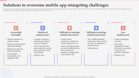 Consumer Retargeting Techniques Solutions To Overcome Mobile App Retargeting Challenges Clipart PDF Consumer Retargeting Techniques Solutions To Overcome Mobile App Retargeting Challenges Clipart PDF