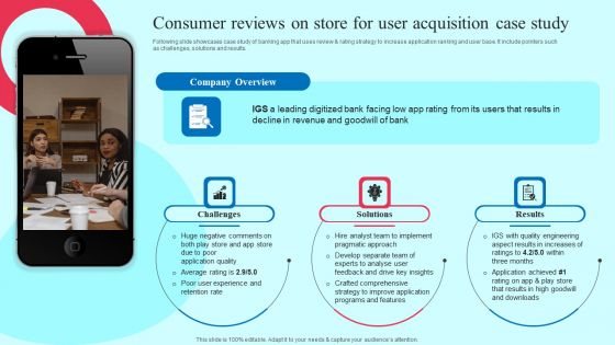 Consumer Reviews On Store For User Acquisition Case Study Demonstration PDF