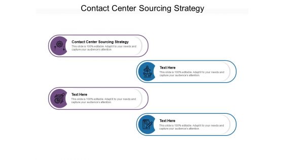 Contact Center Sourcing Strategy Ppt PowerPoint Presentation Ideas Good Cpb Pdf