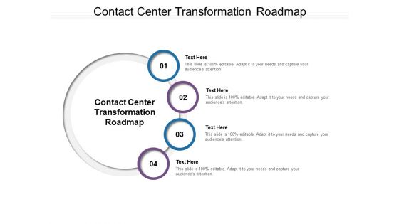 Contact Center Transformation Roadmap Ppt PowerPoint Presentation Infographic Template Structure Cpb Pdf